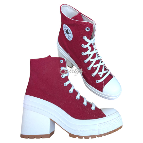 Converse Chuck 70 De Luxe Heel Platform Park Red Sneaker Boot Womens 11 NEW - Picture 11 of 11